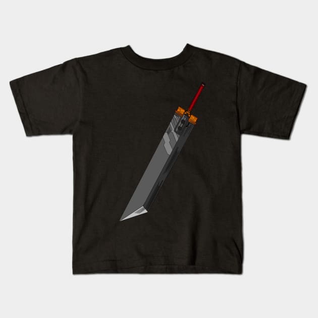 Buster Sword Kids T-Shirt by Popstarbowser